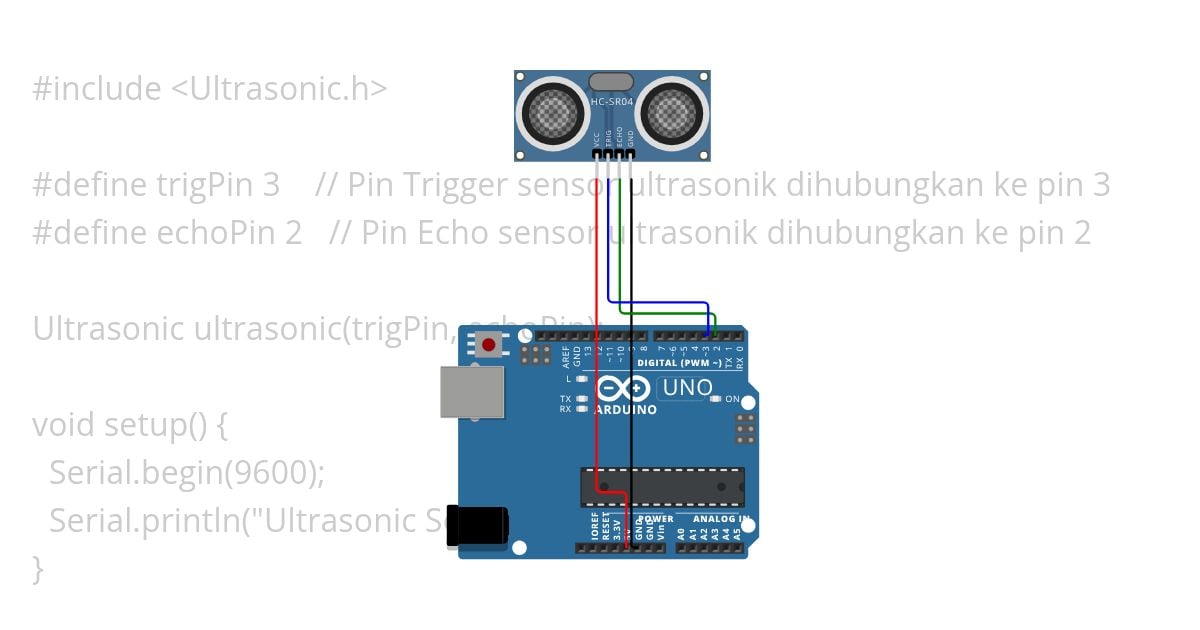 PembacaansensorUltrasonic simulation