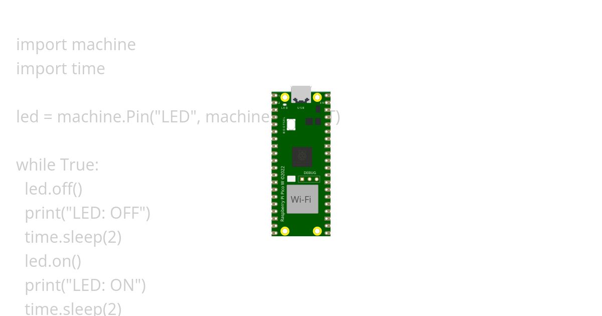 Pico-W-blink.py simulation