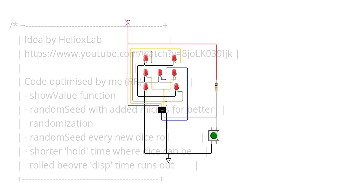 LED-Dice simulation