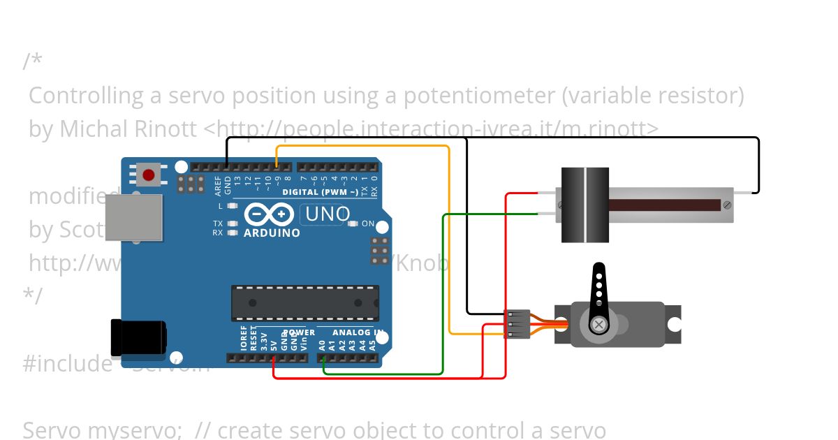 Slider Servo simulation
