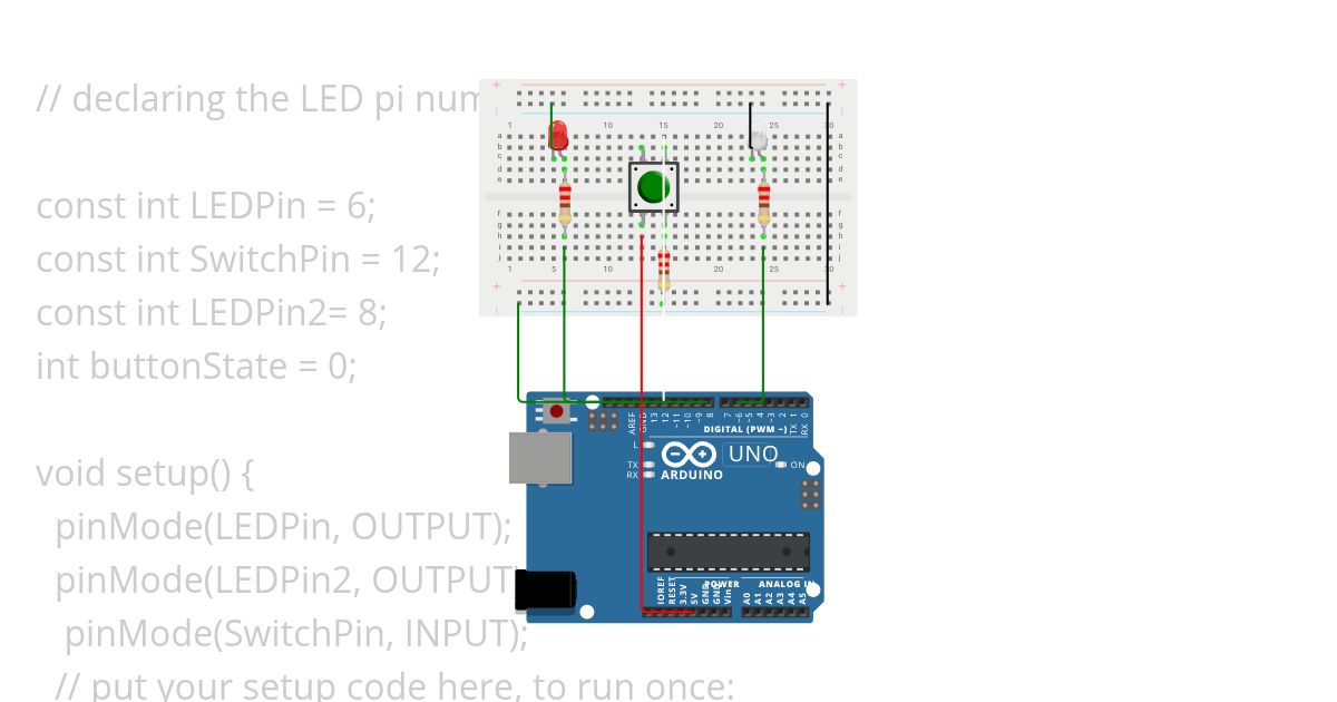 LED turn with 4leg Switch simulation
