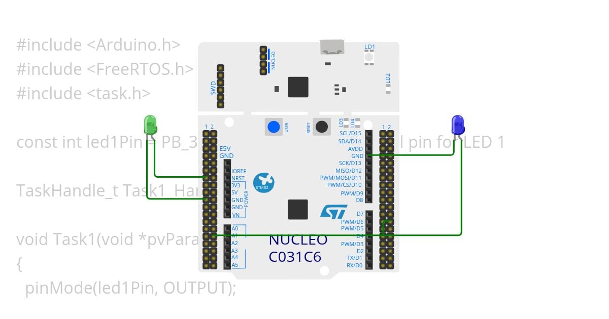 freertos_single_task simulation