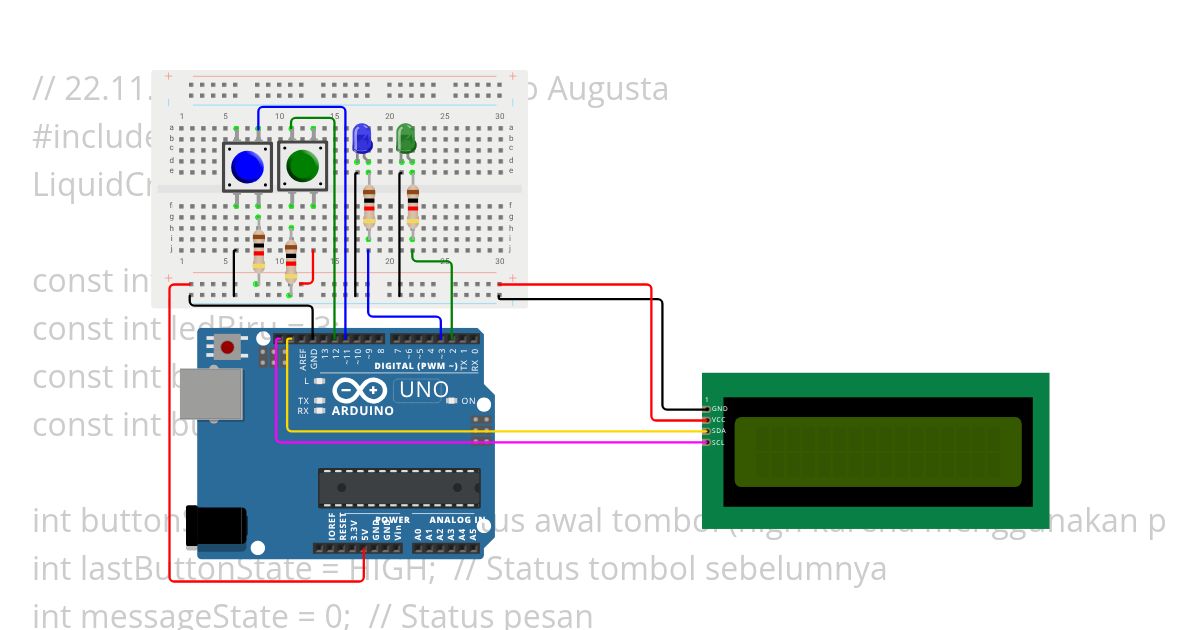 button lcd simulation