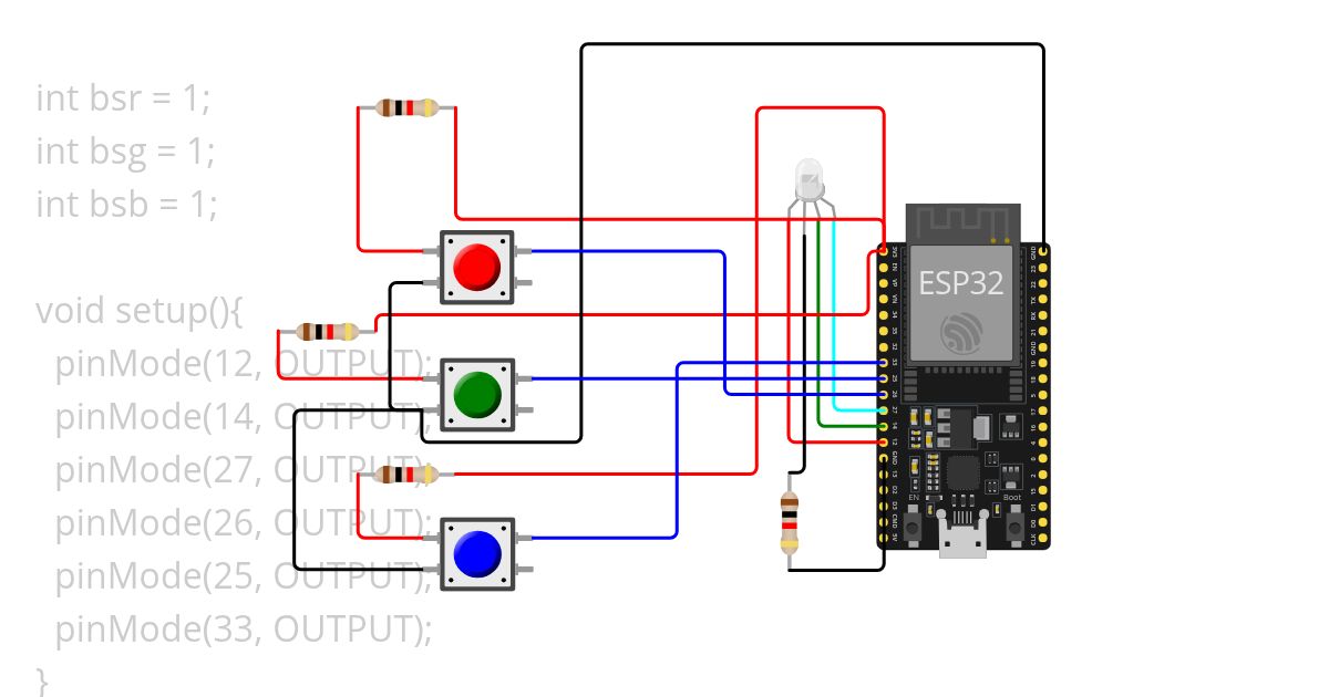 rgb+pushbutton simulation
