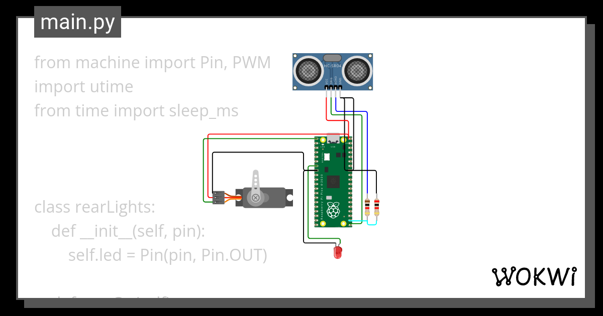 Object Avoidance System - Wokwi ESP32, STM32, Arduino Simulator