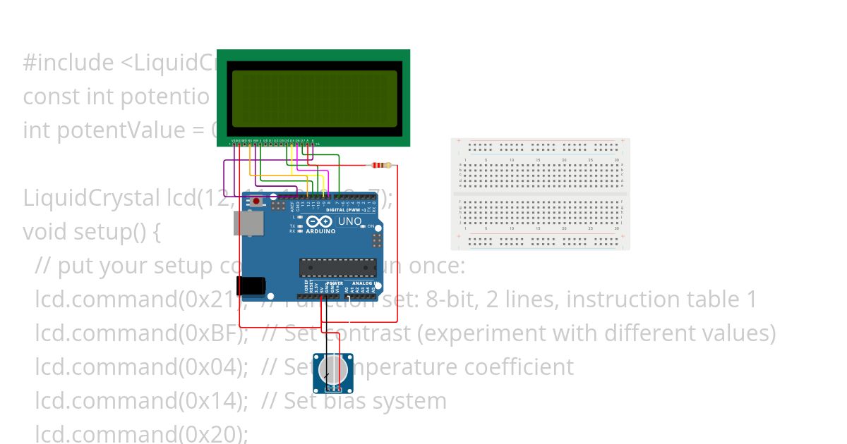 LCD backlight control with potentiometer simulation