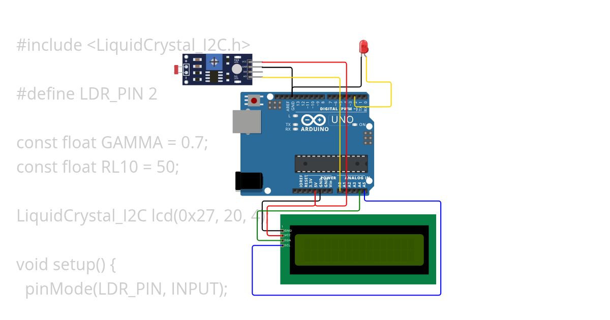Sensor LDR simulation
