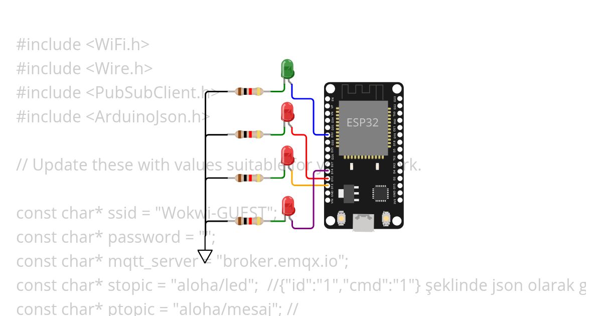 esp32-arduino-mqtt-3-led simulation