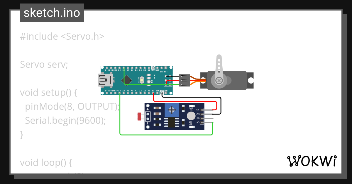 Servo Wokwi ESP32, STM32, Arduino Simulator