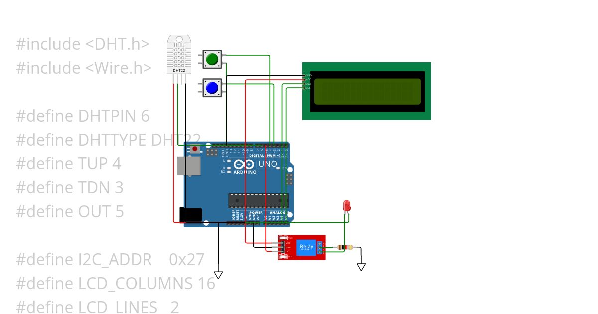 TempHumI2C Wire simulation