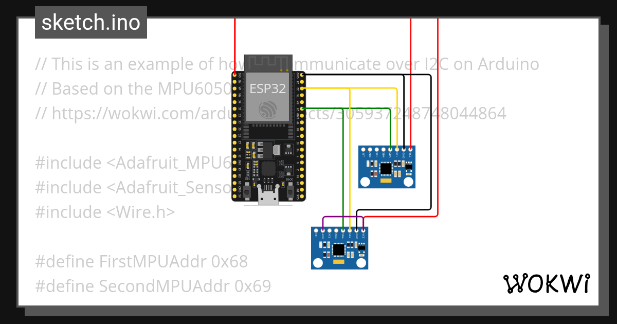 I2C_Lab_6 - Wokwi ESP32, STM32, Arduino Simulator