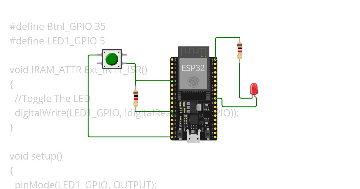 PUSH BUTTON (ESP32) simulation