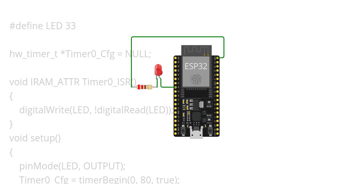 Toggle LED  simulation