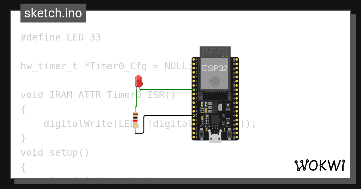 Timer interrupt wokwi esp32 stm32 arduino simulator