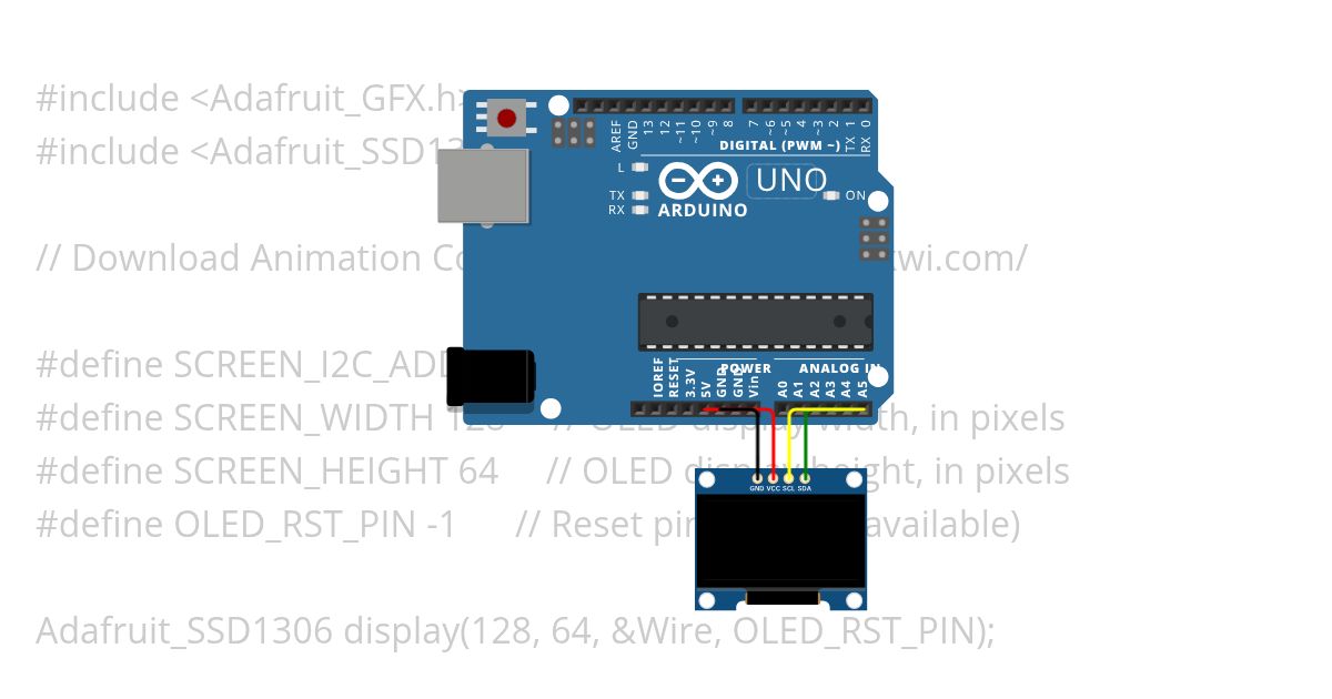OLED Animated Icons simulation