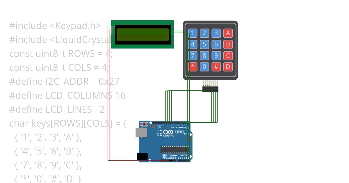 Keyboard project WITH Led simulation