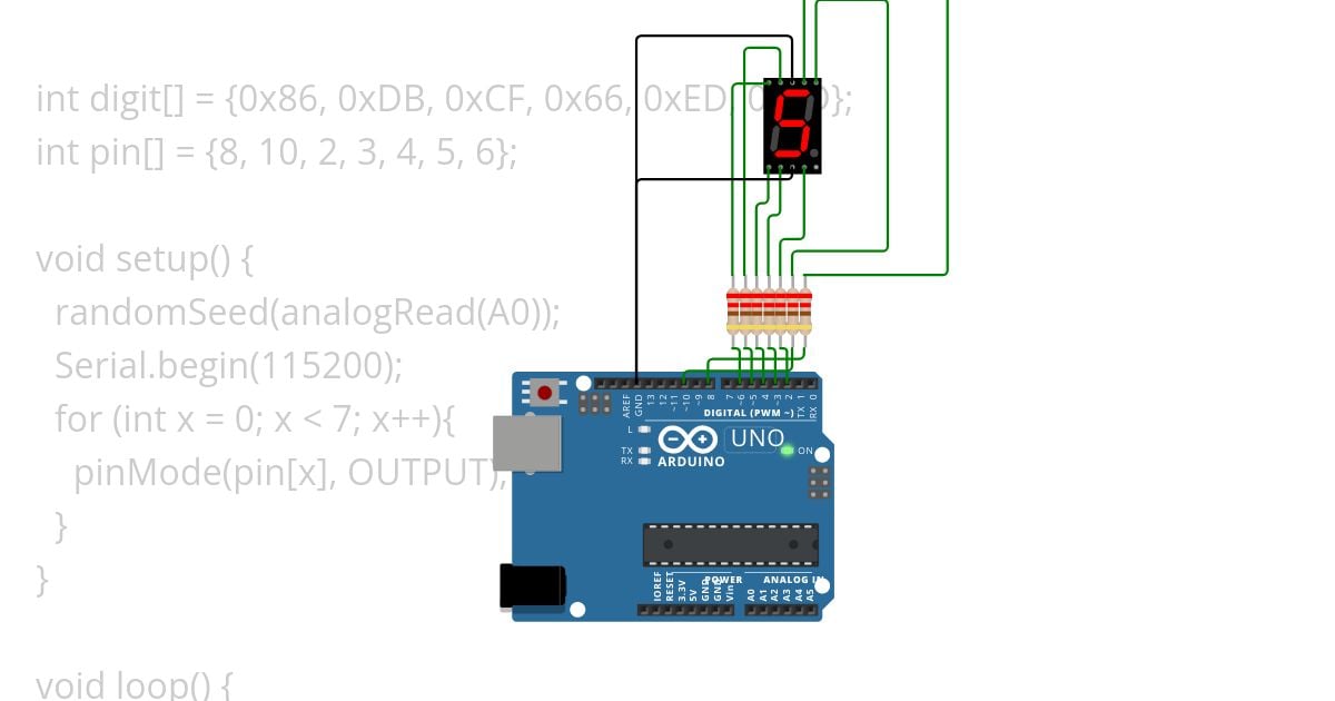 Led display + random (UKR) simulation