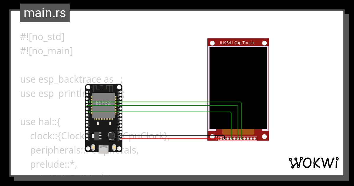 Graphic LCD ILI9341 Simulation with ESP32