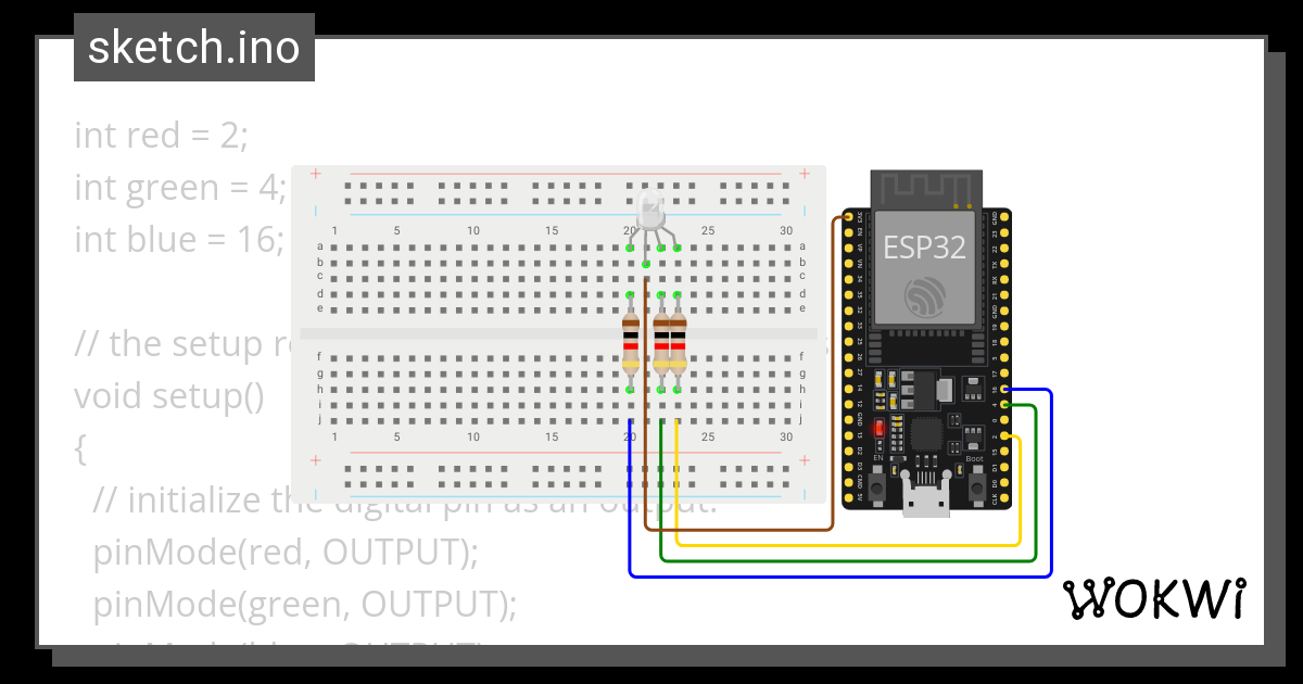 ESP8266 RGB Color Mix : ESP8266 ผสมสี RGB LED - Wokwi ESP32, STM32 ...