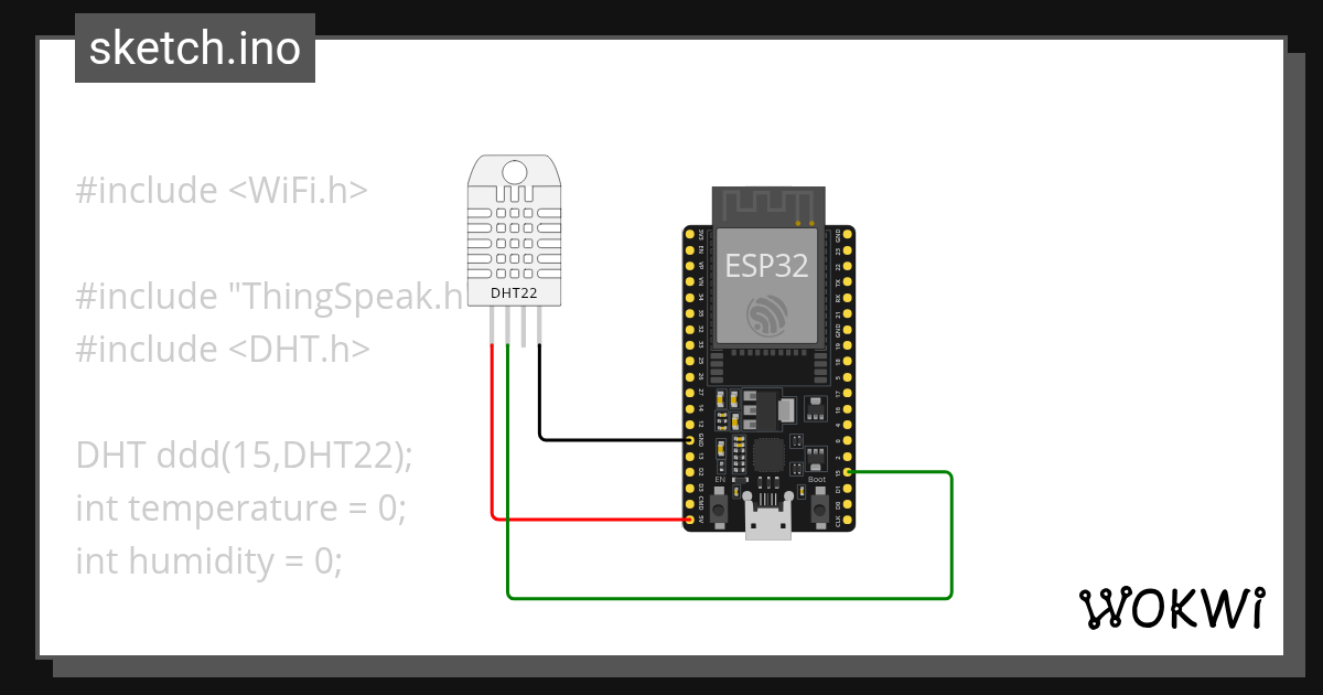 temp and humidity(ts) - Wokwi ESP32, STM32, Arduino Simulator