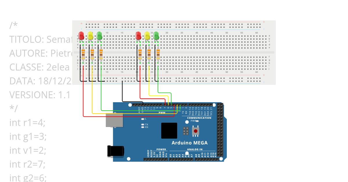 Semaforo con 2 incroci ITA simulation