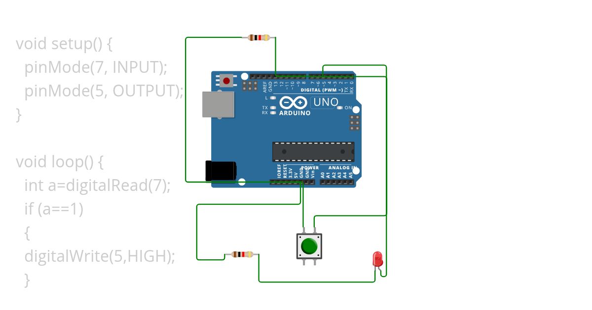 push button  simulation