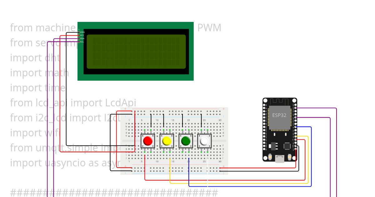 MQTT_Nút bấm + LCD simulation