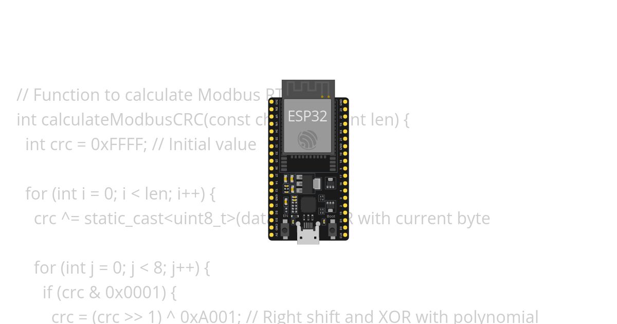 MODBUS CRC simulation