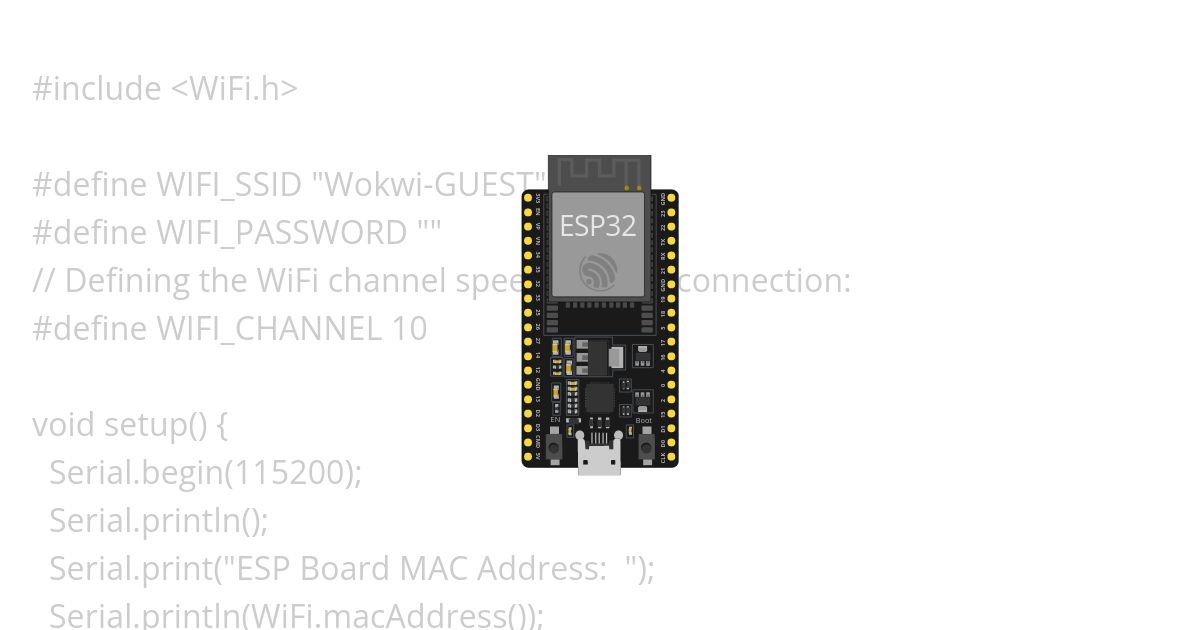 Wi-fi module using ESP32 simulation