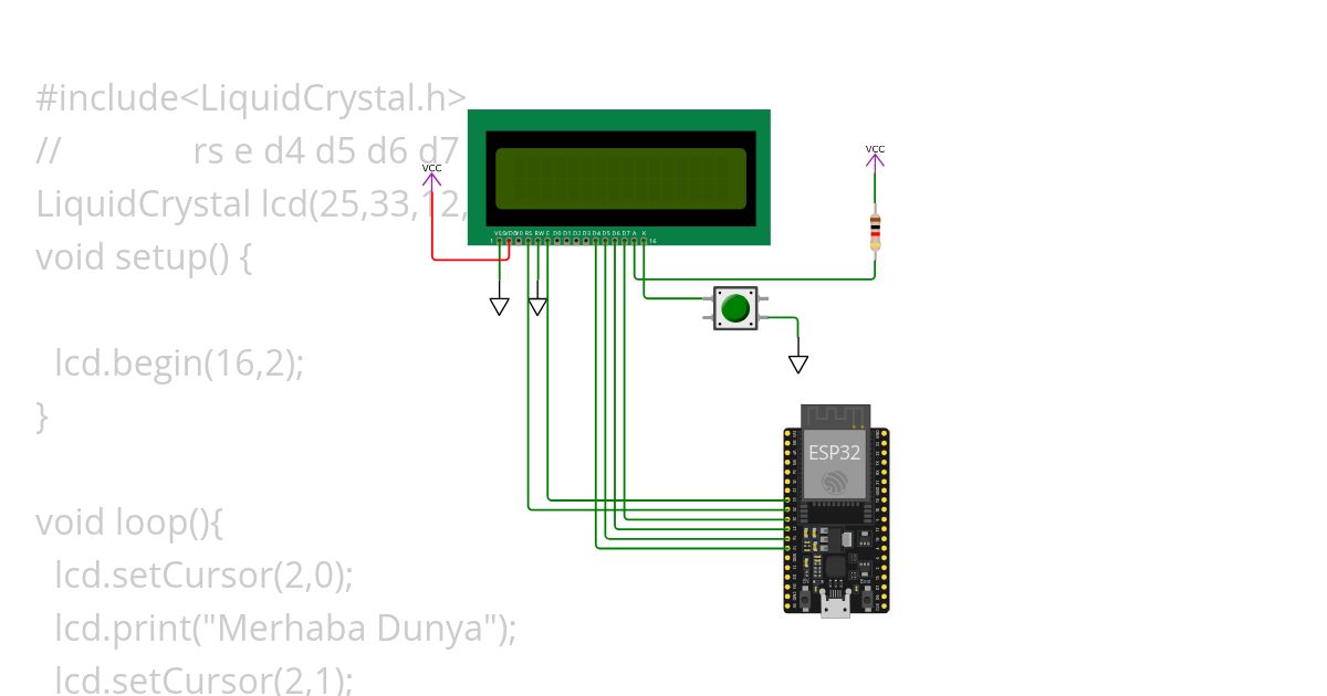LCD ekran yazı yazma simulation