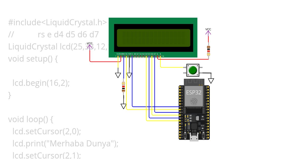 LCD EKRAN YAZI YAZMA simulation