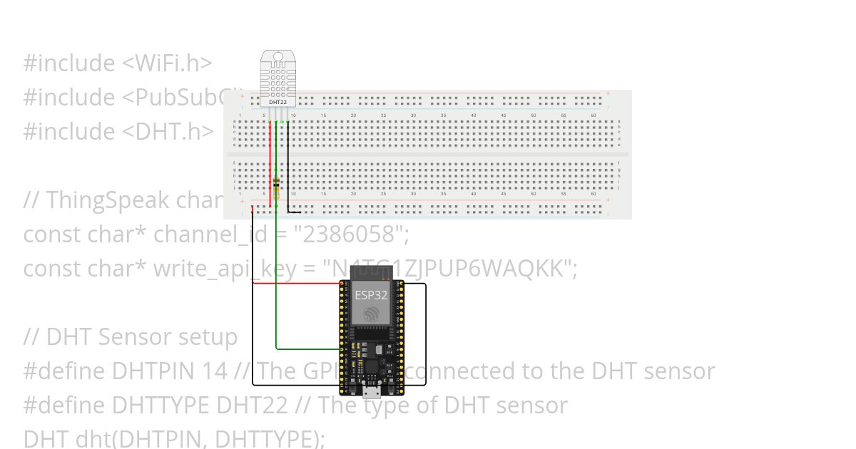 ESP32_Thingspeak_Publish_DHT22 simulation