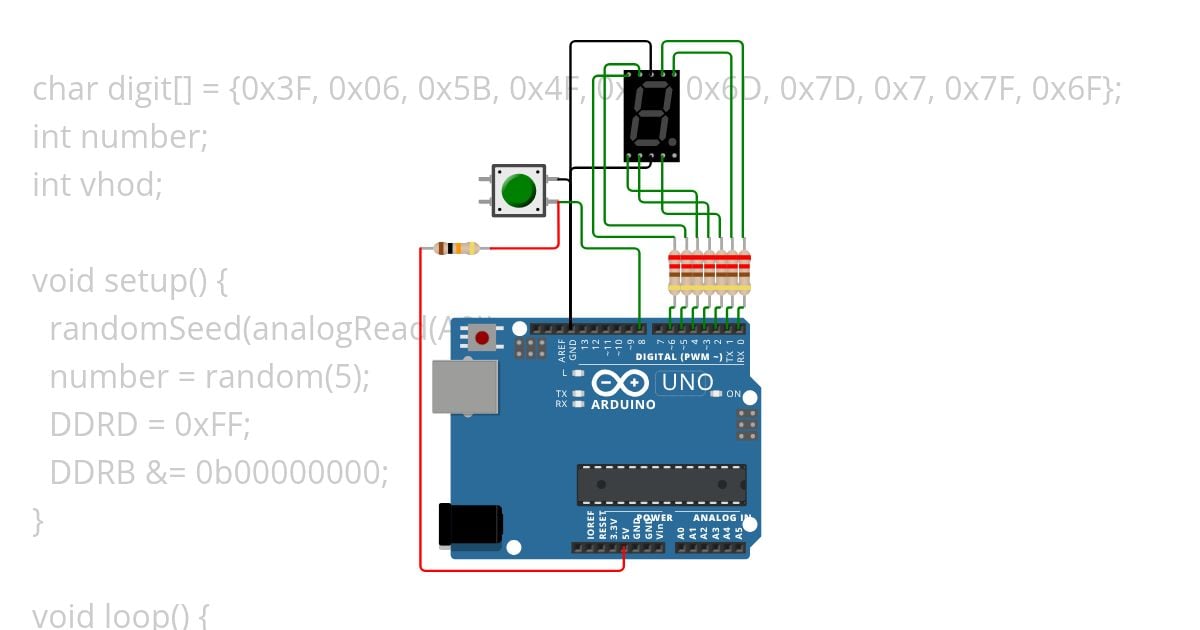 Seven Segment Dispaly and Button simulation