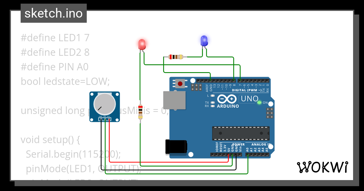 Ascii tabulka - Wokwi ESP32, STM32, Arduino Simulator