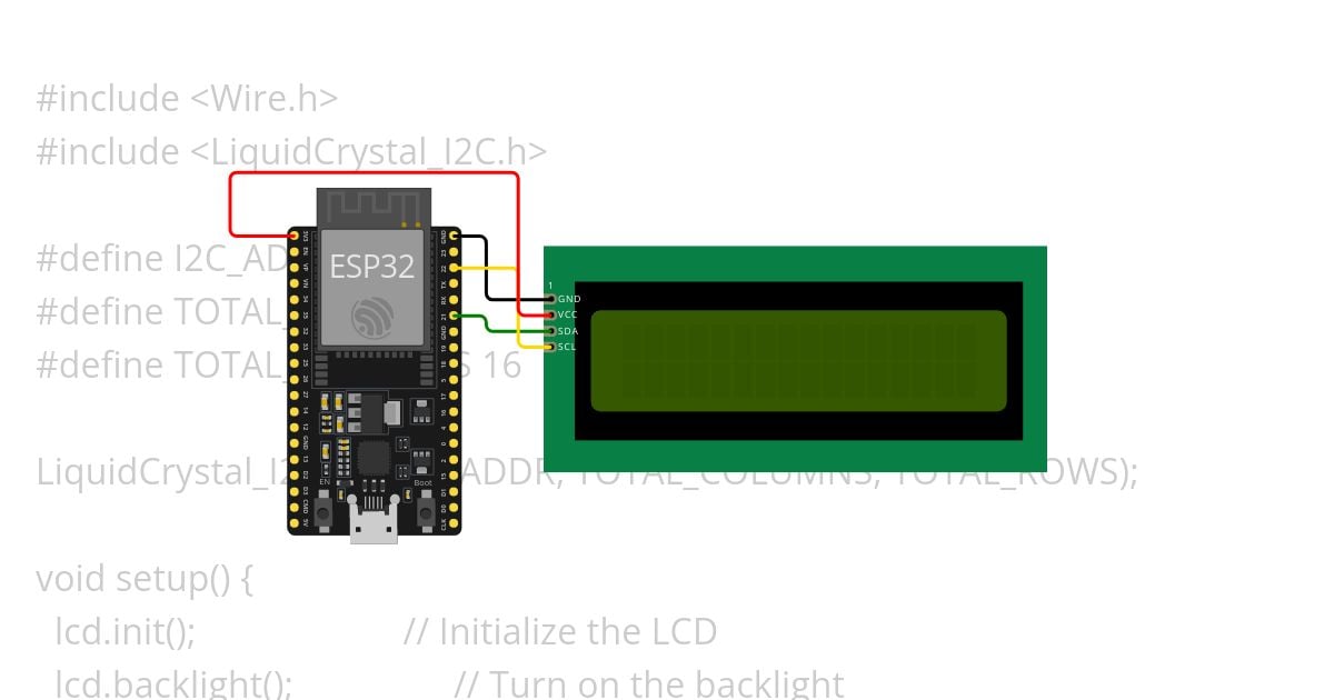 LCD INTERFACE USING I2C simulation