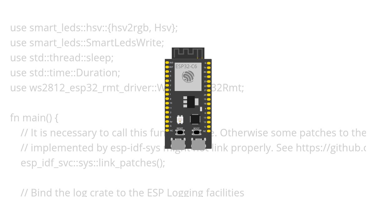 [esp32c6 | rust | std] test simulation