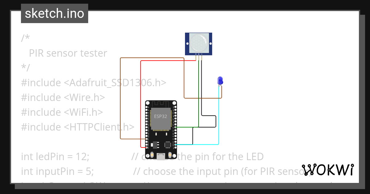 PIR (motion sensor) ESP32_Aulia Jannah - Wokwi ESP32, STM32, Arduino ...