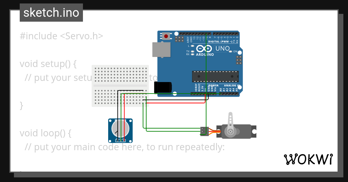 Servo.h Wokwi ESP32, STM32, Arduino Simulator