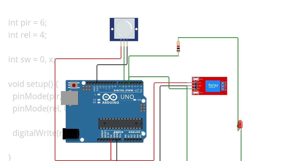 Practice PIR Sensor simulation