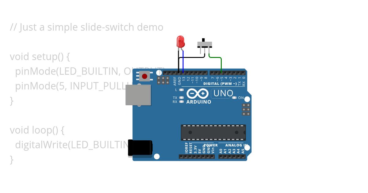 Switch with LED simulation