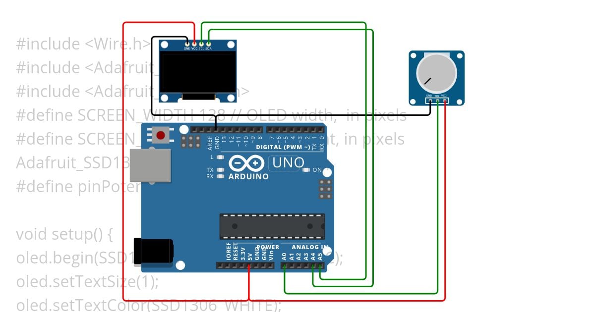 Function dan Library, Potensio dan Display OLED simulation