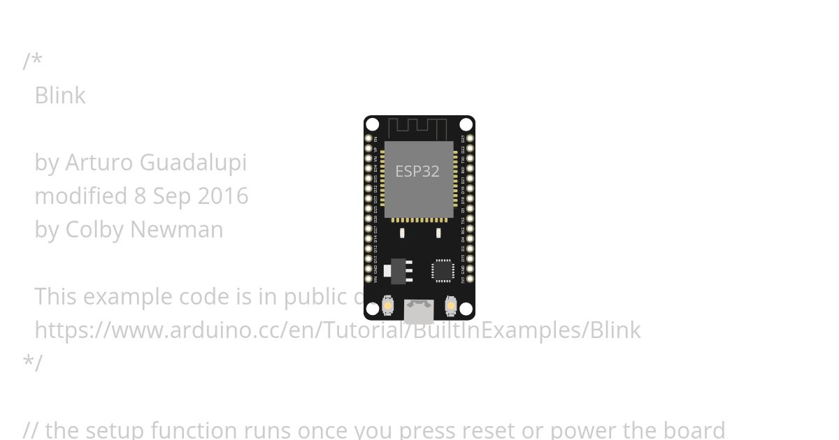 ESP32 Blink simulation