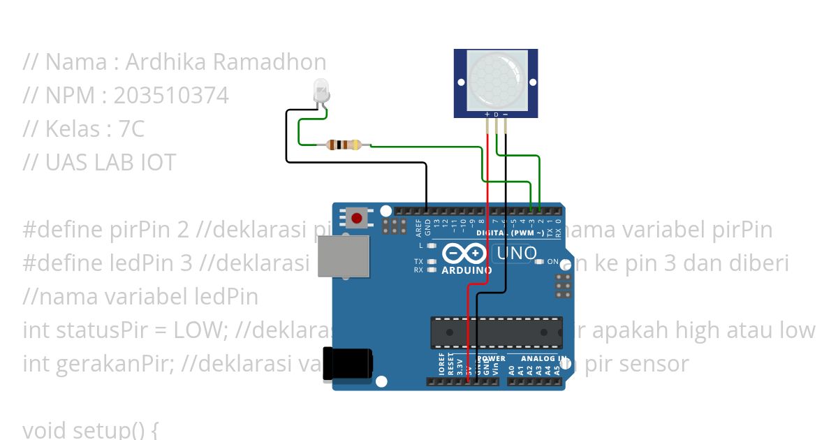 Ardhika Ramadhon (203510374) sensor gerak simulation