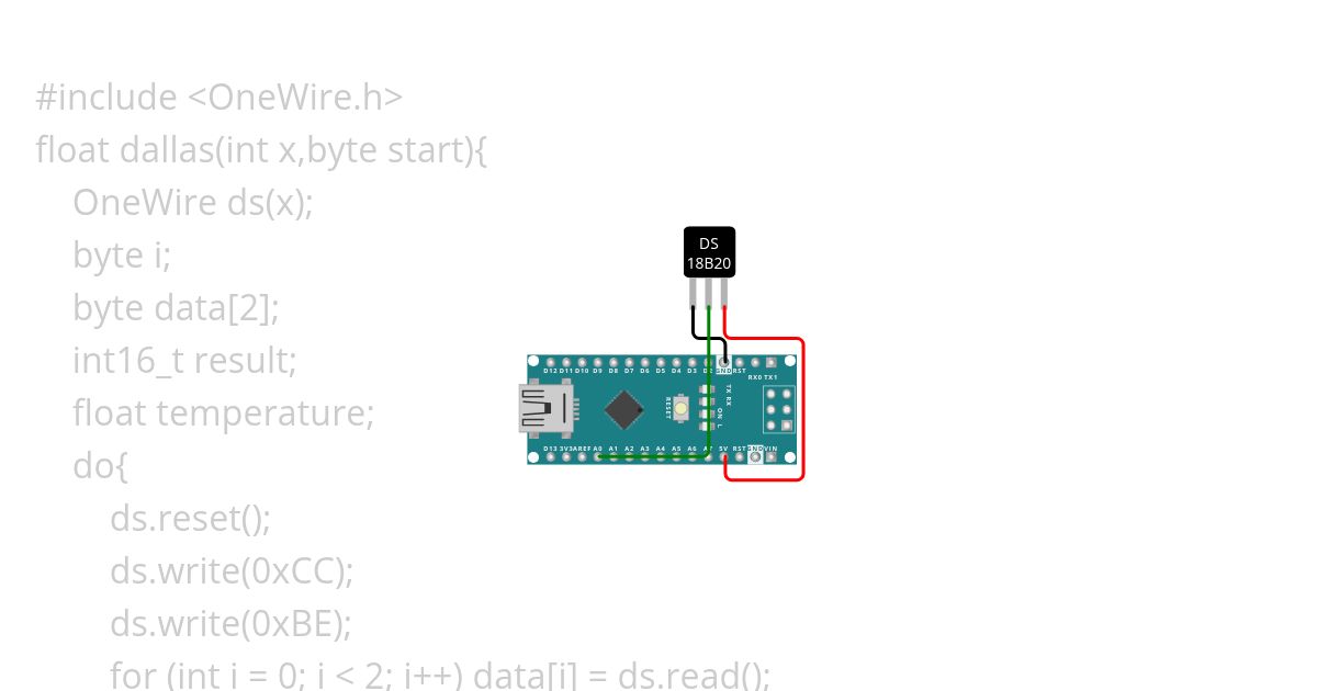 Dallas Temperatur nur mit ONEWIRE v1 simulation
