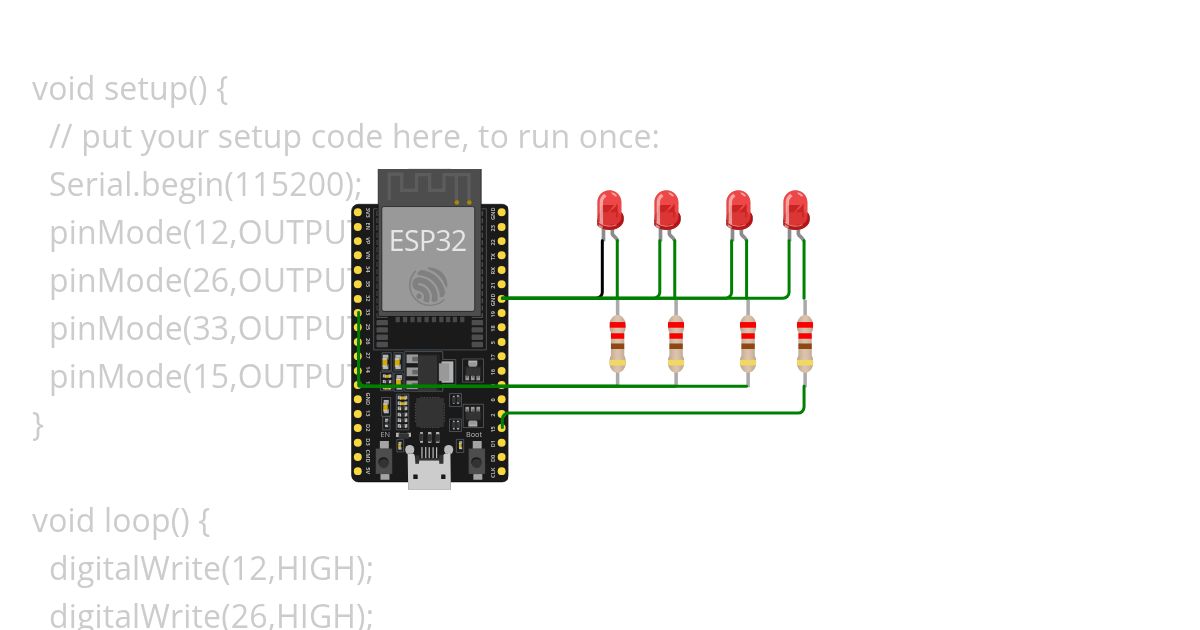 multiple leds simulation