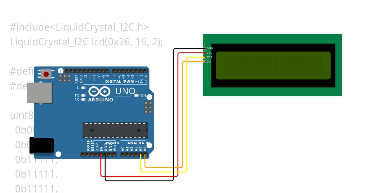 LCD Smple Display  simulation