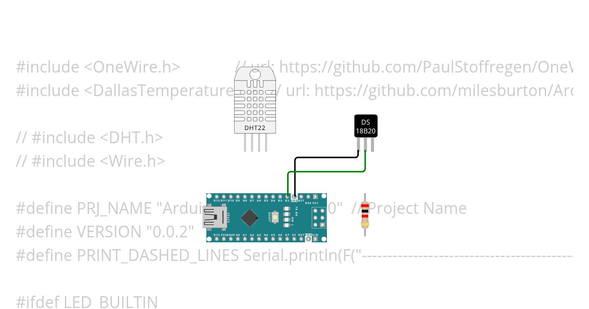 ArduinoNano_DS18B20_test1 simulation