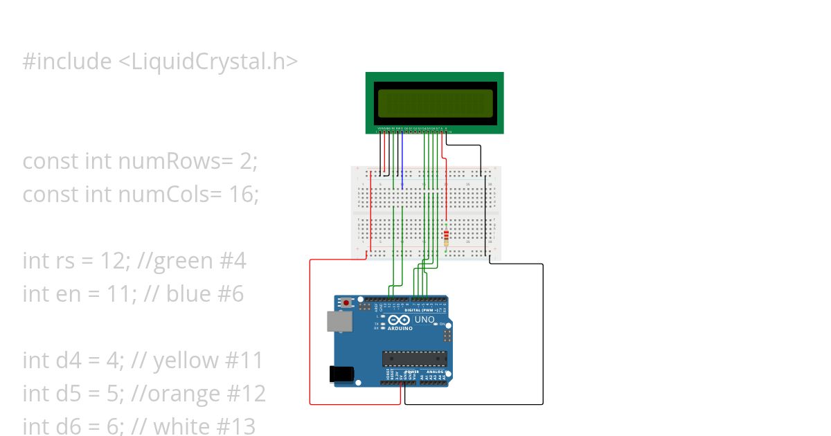 LCD 1602 Basic simulation