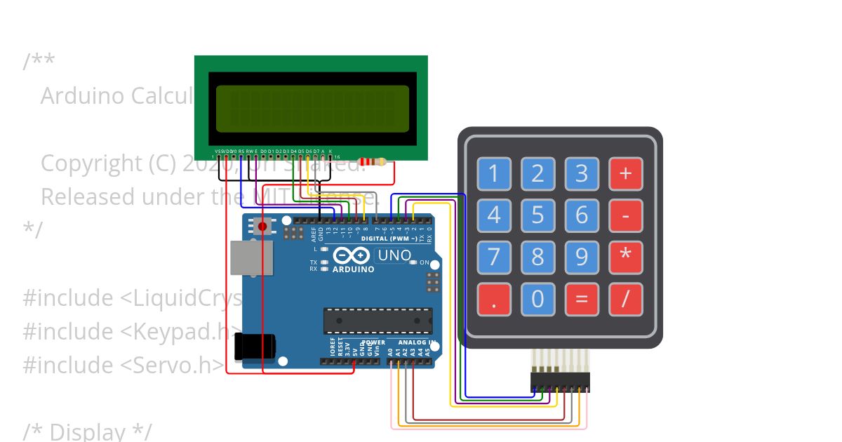 calculator.ino Copy simulation
