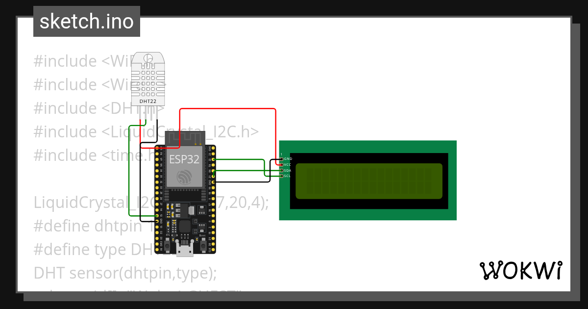 Lcd Control System Esp32 Date Time Set Wokwi ESP32 STM32 Arduino 